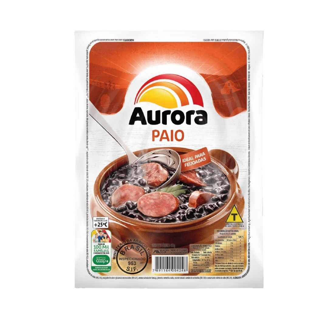 Linguiça Paio Aurora Cozida e Defumada