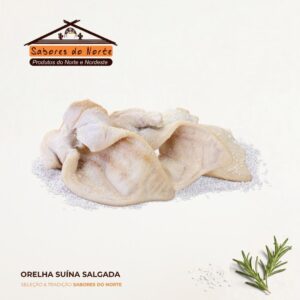 Peça de Orelha Suína Salgada e Limpa para Feijoada