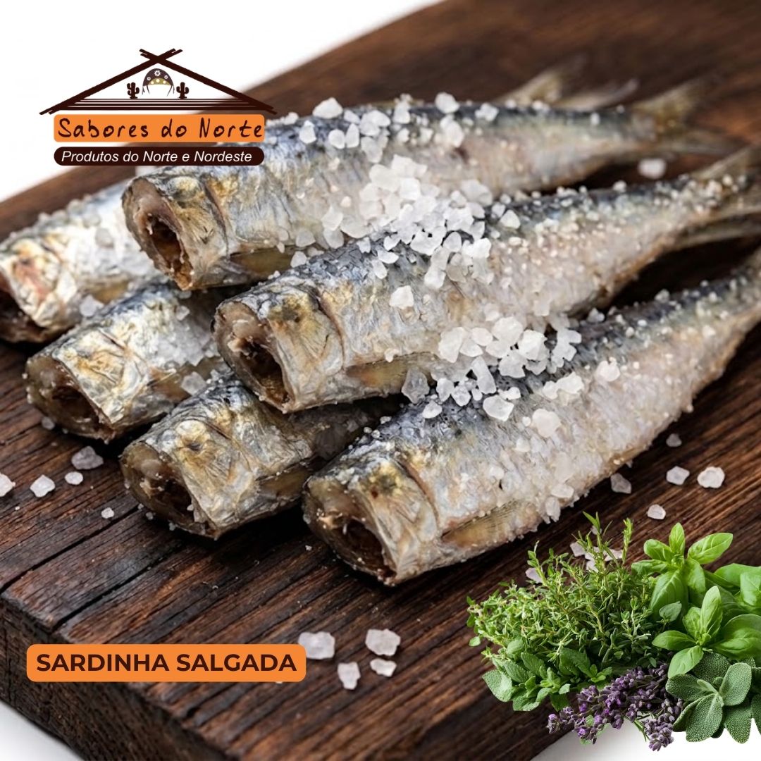 Sardinhas Salgadas e Secas Limpas sem Cabeça Tradicionais