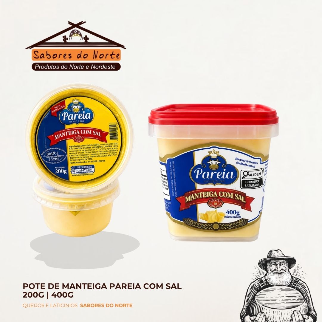 Manteiga Pareia com Sal (200g ou 400g)