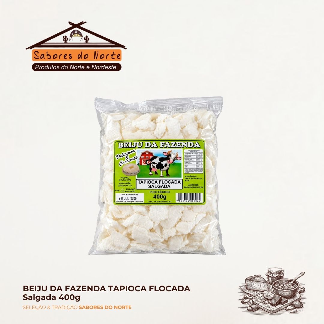 Beiju da Fazenda Tapioca Flocada (400g e 5kg) - Imagem 2