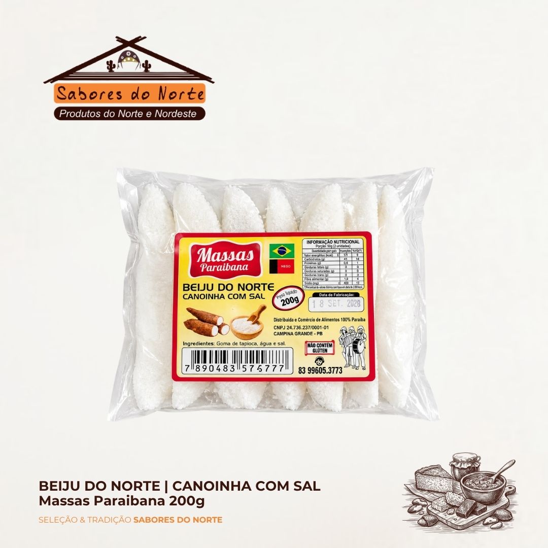 Beiju do Norte Massas Paraibana 200g (Canoinha Sal, Coco e Goiabada) - Imagem 2