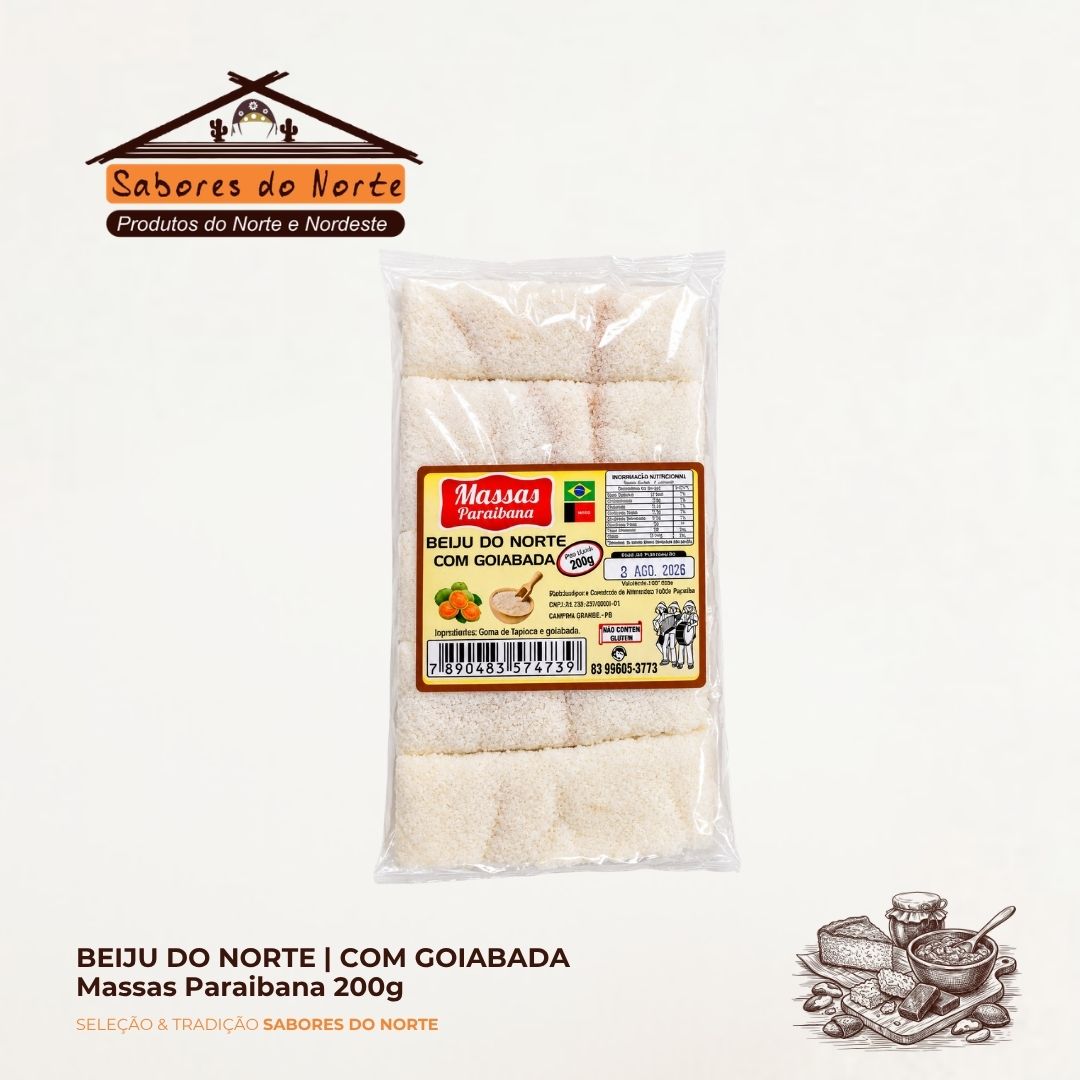 Beiju do Norte Massas Paraibana 200g (Canoinha Sal, Coco e Goiabada) - Imagem 4