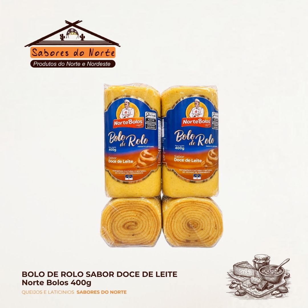 Bolo de Rolo Norte Bolos 400g (Goiaba e Doce de Leite) - Imagem 3
